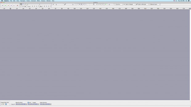 Audacity Initial View