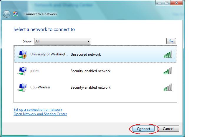 Windows Vista Wont Connect To Unsecured Wireless Network