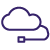 Icon of cloud with cord