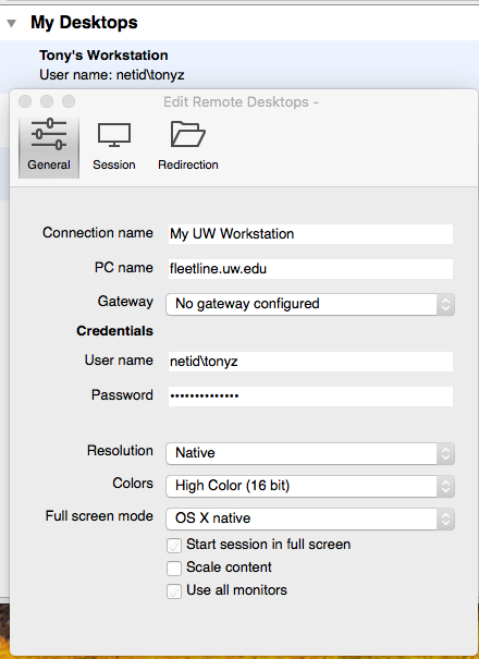 mac name for windows remote dekstop