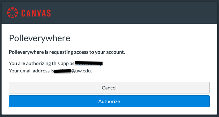 Authorize in Canvas
