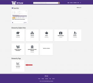 BI Portal new interface Browse by Tags for UW Profiles