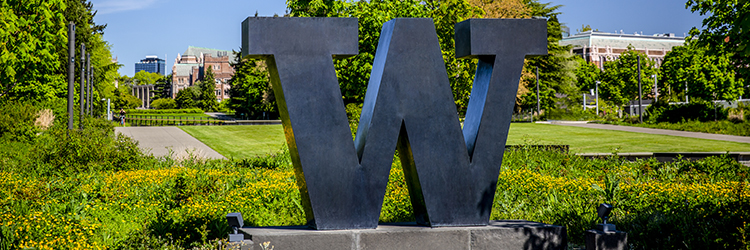 UW Seattle campus building. Information Technology. 2022 UW-IT Year in Review.
