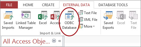 Linking to ODBC database from MS Access